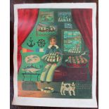 After Jean Carrau A sailor holding a model ship A limited edition print No.