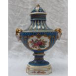 A Sevres style vase and cover,