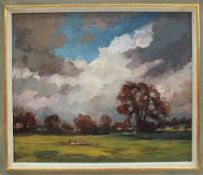 Alison Rylands The Field, Haughton Oil on canvas Signed and dated verso '95 24.5 x 29.