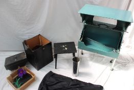 From the estate of the Cardiff Magician Barry Brian - A folding Magicians table with folding legs