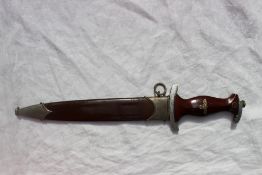 A German SA Dagger, the double edged blade inscribed 'Ulles fur Deutschland',