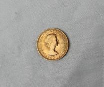 An Elizabeth II gold Sovereign dated 1959