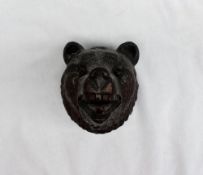 A Black Forest carved Bear's head wall mount, 14.