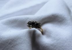 A sapphire and diamond dress ring,