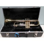 A Conn brass trumpet,