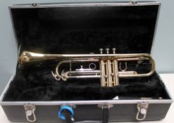 A Conn brass trumpet,