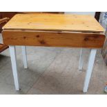 A painted pine kitchen table