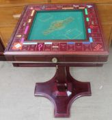 A Franklin Mint Collectors' edition Monopoly set on stand