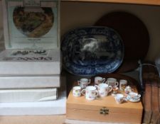 A collection of miniature loving cups and tygs including Minton, Spode,