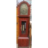 An E J Goodfellow of Wadebridge long case clock together with a replica of the sword of Charlemagne,