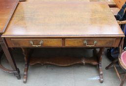 A Bevan Funnell walnut sofa table together with an ebonised Chinese jardinière stand