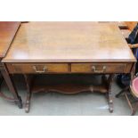 A Bevan Funnell walnut sofa table together with an ebonised Chinese jardinière stand