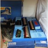 A Hornby Dublo, EDP12 train set together with carriages, track,