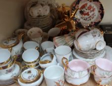 A Royal Albert Braemar pattern part tea set together with other part tea sets,