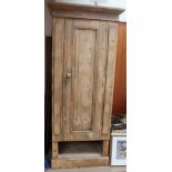 A pine single door wardrobe