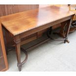 A 19th century mahogany centre table on square tapering legs
