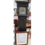 An oak cased Grandmother clock,