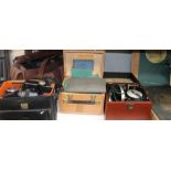 A telescope together with a Western Electric Company Limited crystal receiving set, cameras,