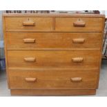 A 20th century oak chest,