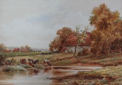 Henry H Parker A pastoral scene Watercolour Signed Together with a companion,