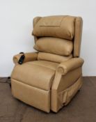 An Ambassador Brisa buckskin leather electric reclining chair, purchased 27-7-17 for £1595.