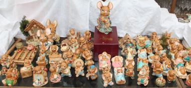 A large quantity of Pendelphin figures, stand,