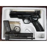 A Webley & Scott Ltd Tempest .22 air pistol, in a box together with a Webley Junior .