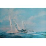 After Robert Taylor The Admirals Cup 1971 A limited edition print together with two Ferrari