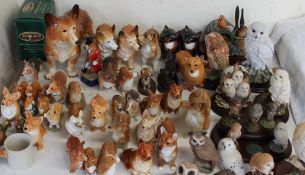 A Melba Ware corgi together with a collection of model craft including Beswick,
