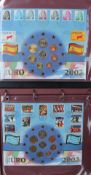 Two albums of numismatic first day covers for The Euro Collection 2002,