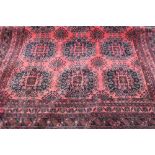 A red ground Turkoman rug