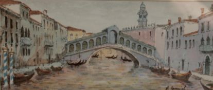 Barbara Cavasin-Carniel A venetian canal scene Watercolour Together with two other watercolours by