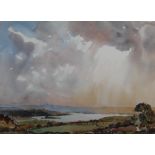 Ernest Andrews Chew Valley lake from Dundry Watercolour Signed Together with a companion