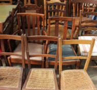 A large collection of chairs including dining chairs, bedroom chairs,