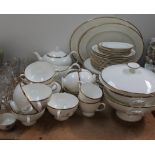 A Wedgwood California pattern part tea and dinner service together with glasswares etc