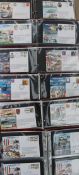 Six albums of first day covers covering the six years of World War II, issued by Benham,