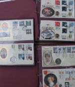 Three albums including a collection of Philatelic numismatic first day covers, issued by Benham,