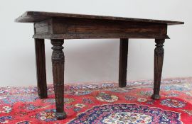 A 17th century oak side table,