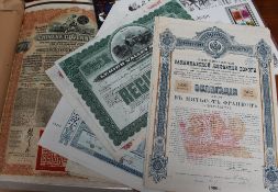 A collection of Chinese, Russian and Spanish Busted bonds,