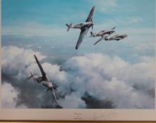 After Robert Taylor Hurricane Signed by the pilot Together with a collection of RAF related prints