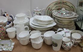 A Shelley part tea service together with an Alfred Meakin Indian Tree part dinner service,