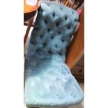 A Victorian button back upholstered nursing chair