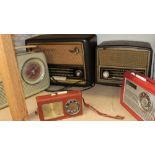 Five assorted radios including Bush etc