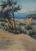 G Wheeler A coastal scene Watercolour Signed Together with a collection of watercolours