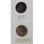 A Eugenie and Napoleon III bronzed zinc Medallion commemorating Palais de L`Industrie,