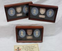 Three Danbury Mint limited edition commemorative plaques produced in a limited edition of 7500 with