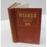 Wisden Cricketers’ Almanack 1945. 82nd edition. Original hardback.