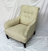 A Victorian upholstered library chair,