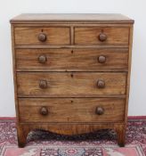 A 19th century mahogany chest,