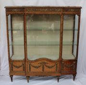 A 19th century French marble topped kingwood,